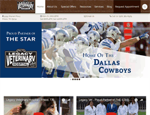 Tablet Screenshot of legacyvet.com